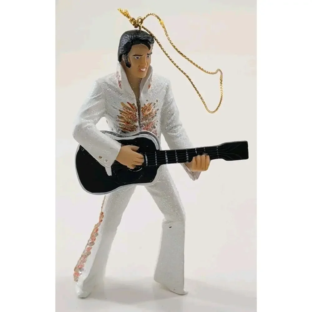 Lot 4 Elvis Presley Christmas Ornaments Hallmark Keepsake Trevco Kurt Adler VTG